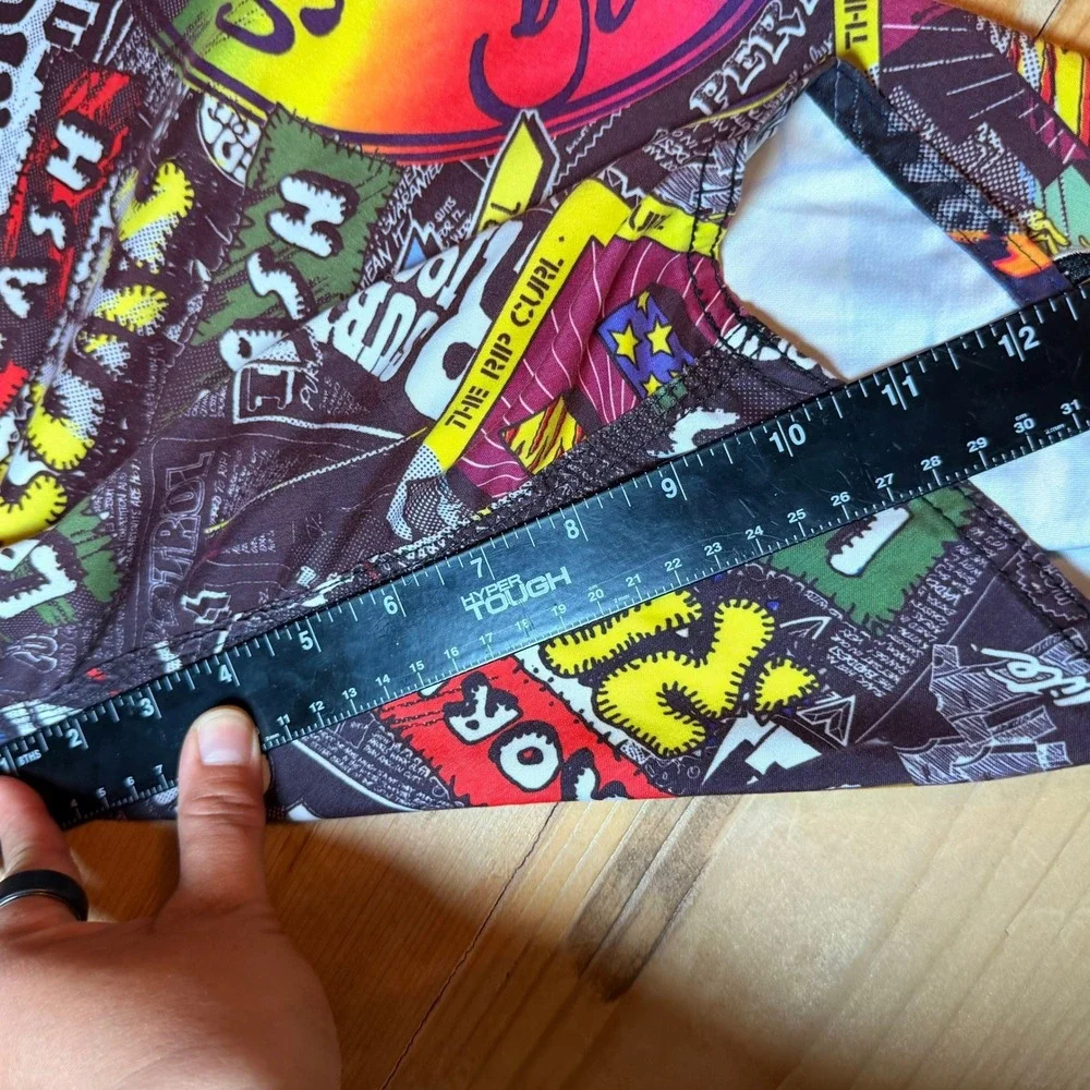 Vintage Rip Curl Mens Board Shorts Size 32‎ Multicolor Collage Print Surf Swim